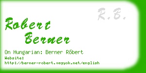 robert berner business card